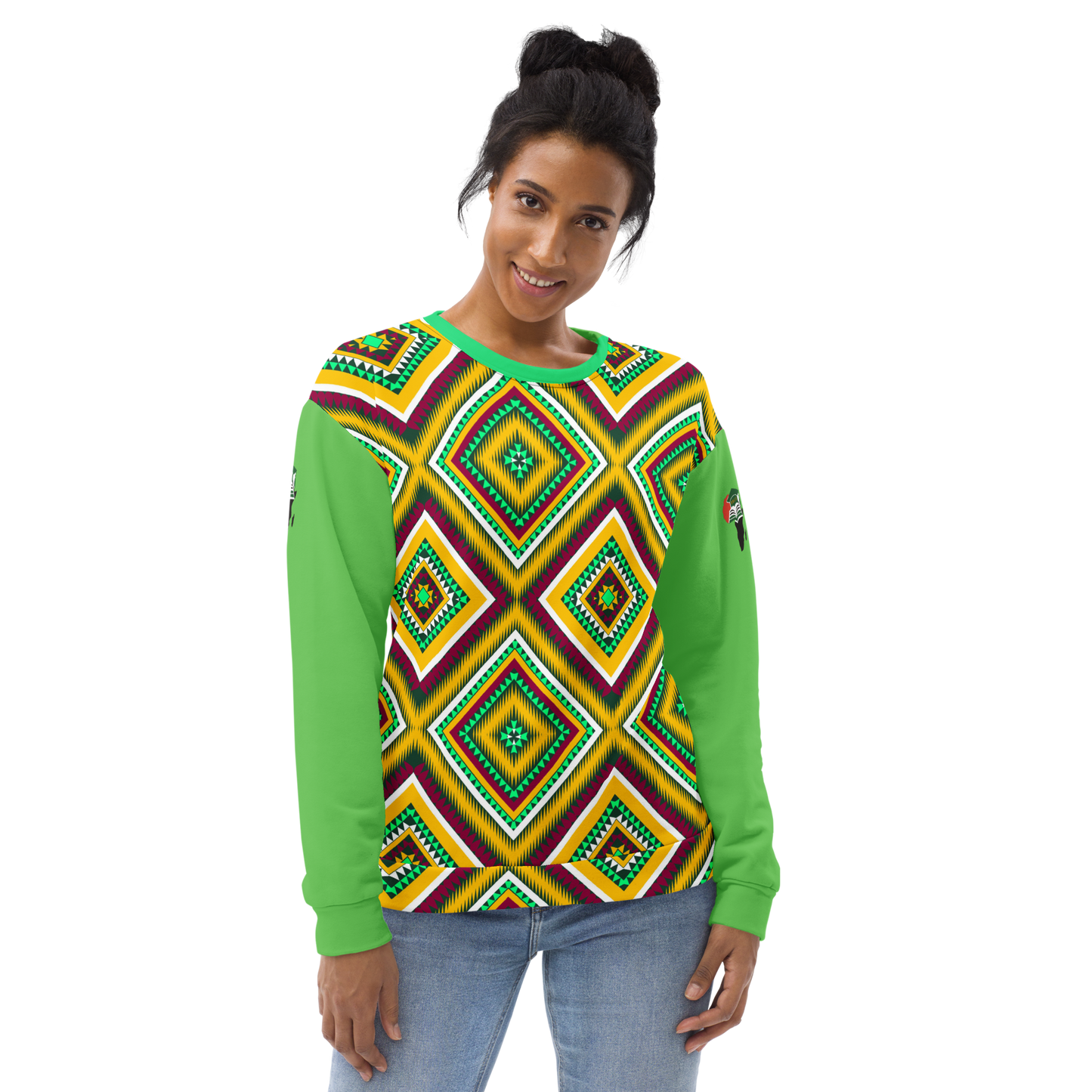 HBCU Proud Parents Tribal Print Sweatshirt – Heritage, Pride & Black Excellence in Tribal Green