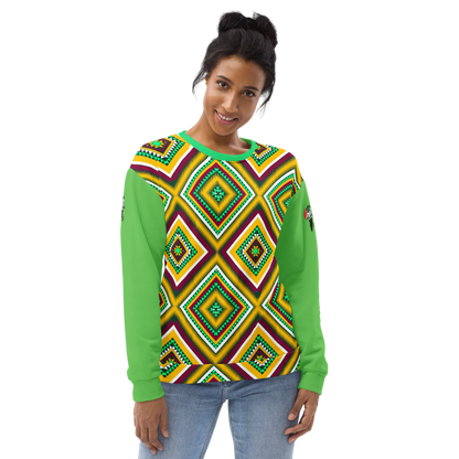 HBCU Proud Parents Tribal Print Sweatshirt – Heritage, Pride & Black Excellence in Tribal Green