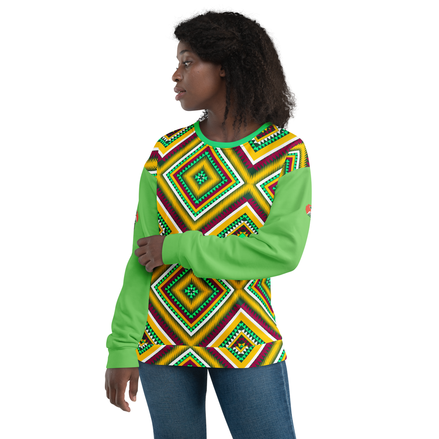 HBCU Proud Parents Tribal Print Sweatshirt – Heritage, Pride & Black Excellence in Tribal Green