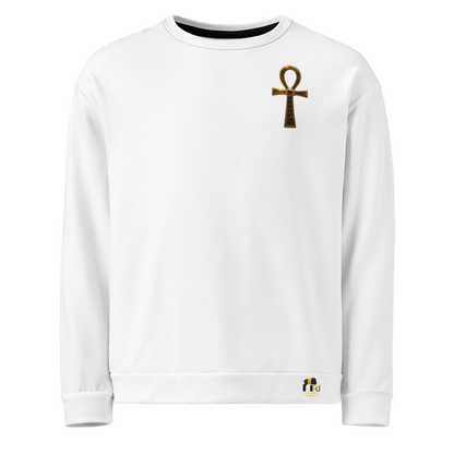 Gold Ankh Sweatshirt – Eternal Wisdom Afrocentric Unisex Fleece