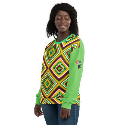 HBCU Proud Parents Tribal Print Sweatshirt – Heritage, Pride & Black Excellence in Tribal Green