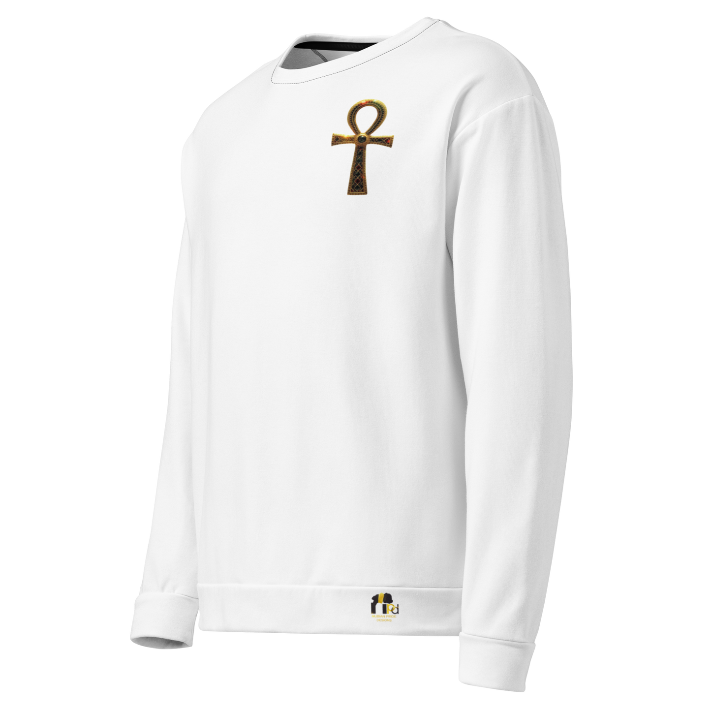 Gold Ankh Sweatshirt – Eternal Wisdom Afrocentric Unisex Fleece