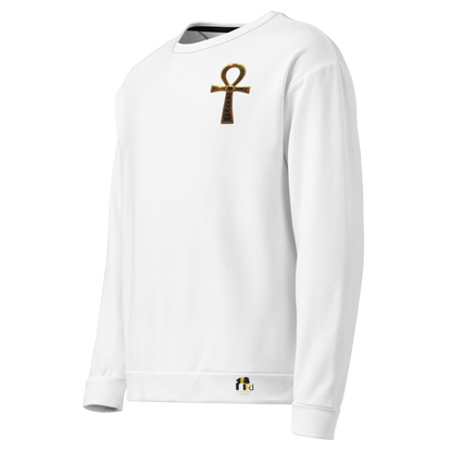 Gold Ankh Sweatshirt – Eternal Wisdom Afrocentric Unisex Fleece
