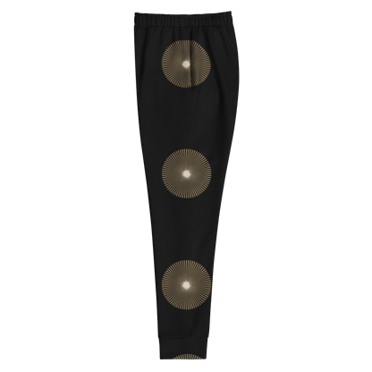 Nubian Luxe Joggers – Black & Gold for Women