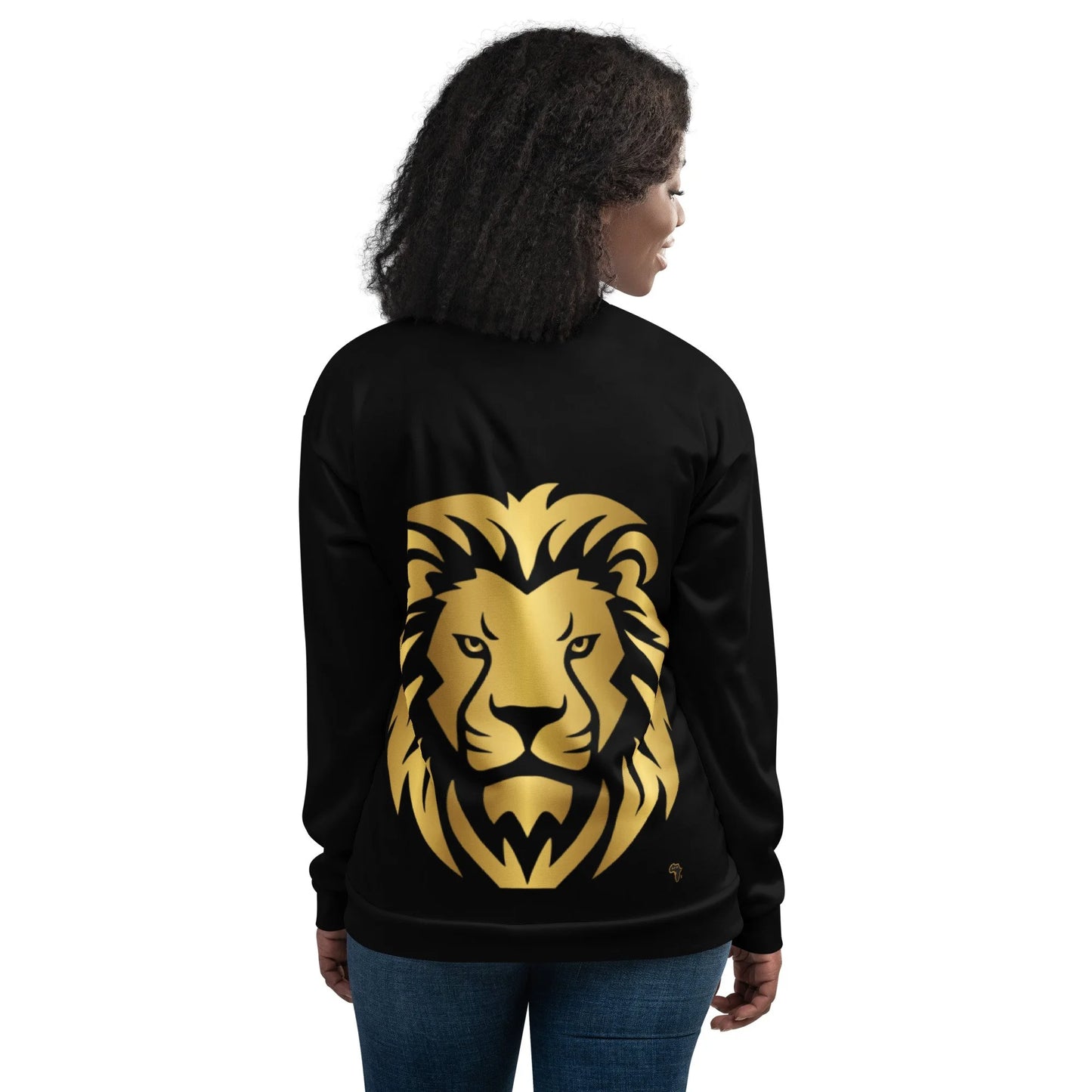Pan-African Pride Unisex Bomber Jacket – Gold Africa Edition with RBG Trim