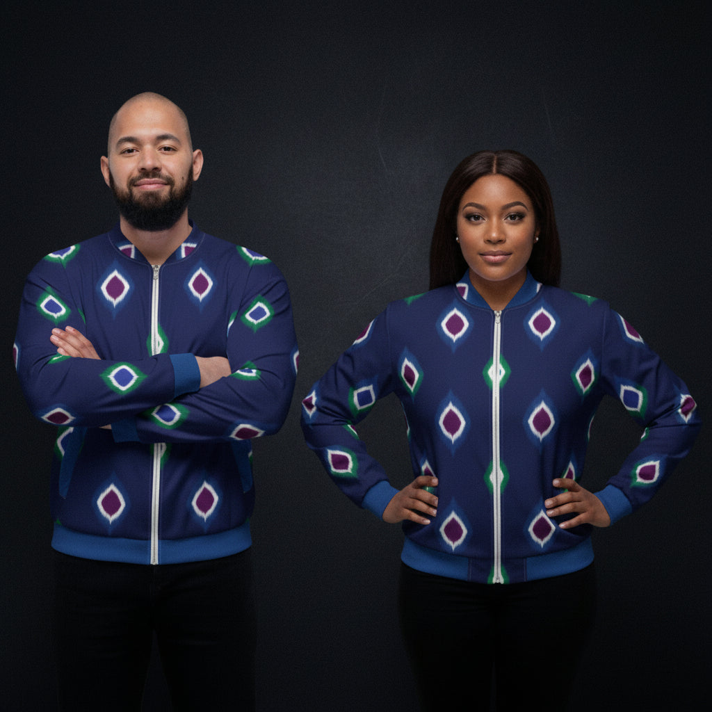 Diamond Ikat Heritage Unisex Bomber Jacket