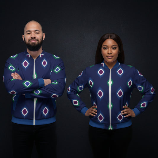 Diamond Ikat Heritage Unisex Bomber Jacket