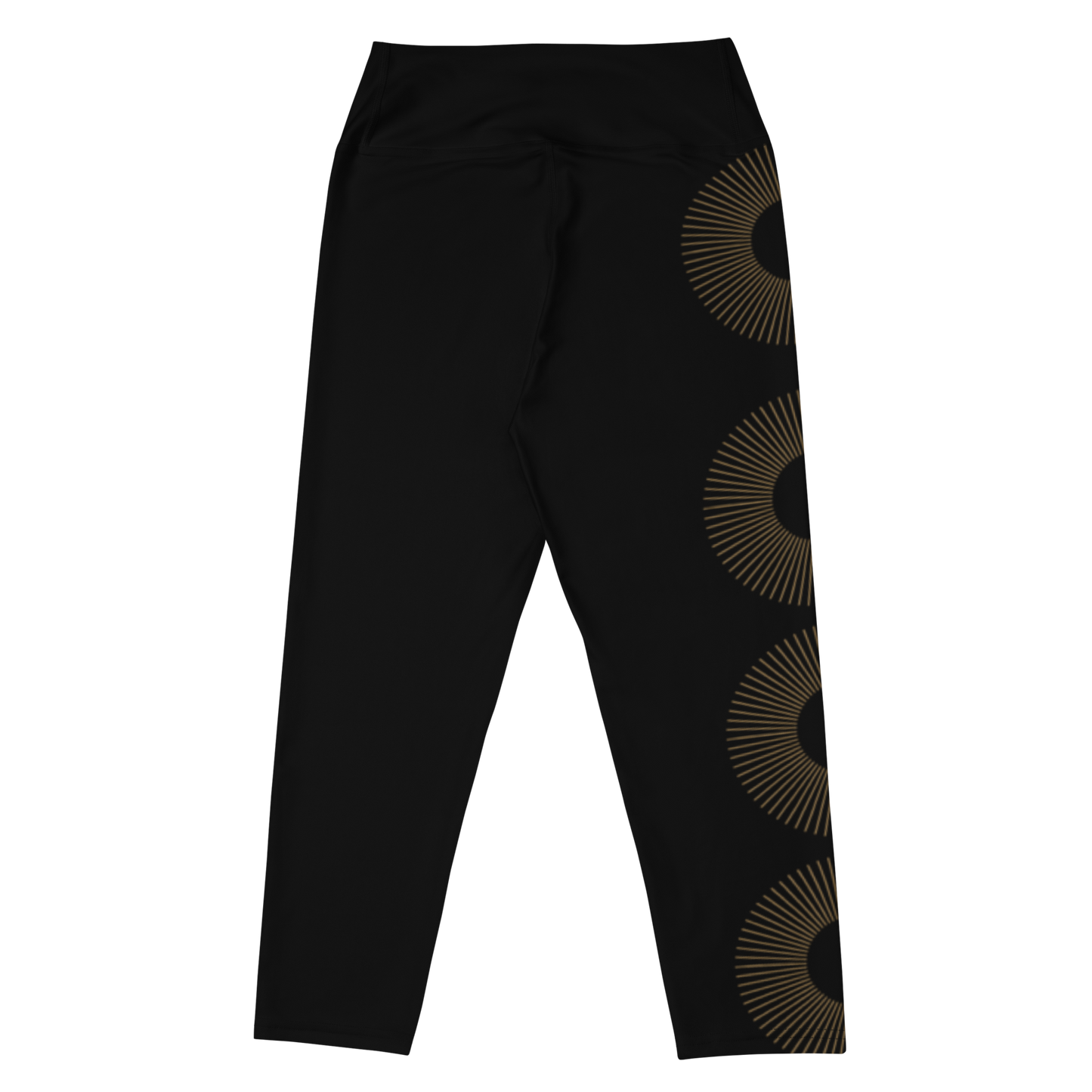 Golden Aura Yoga Capri Women's High-Waist Leggings