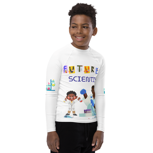 Future Scientist Youth Rash Guard Tee for Boys