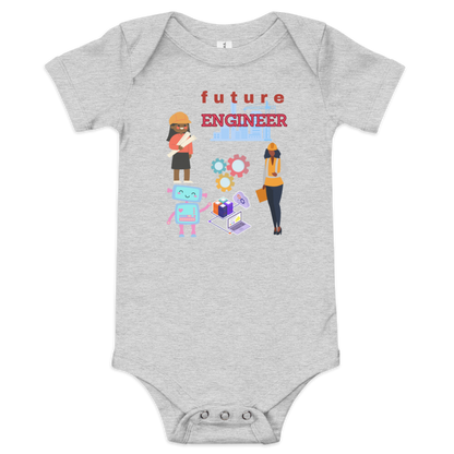 Future Engineer Baby Short Sleeve Onesie for Girls
