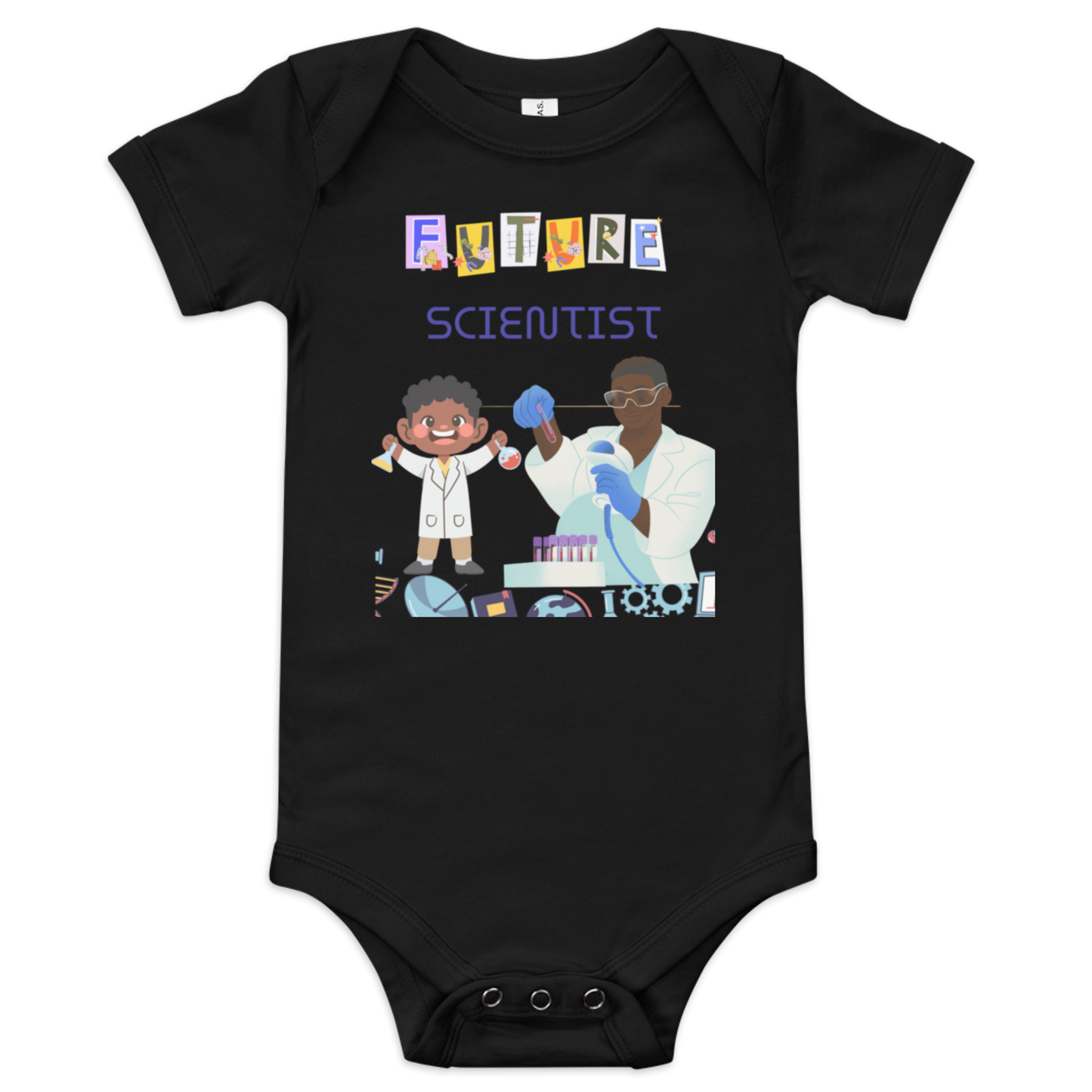 Future Scientist Baby Short Sleeve Onesie for Boys