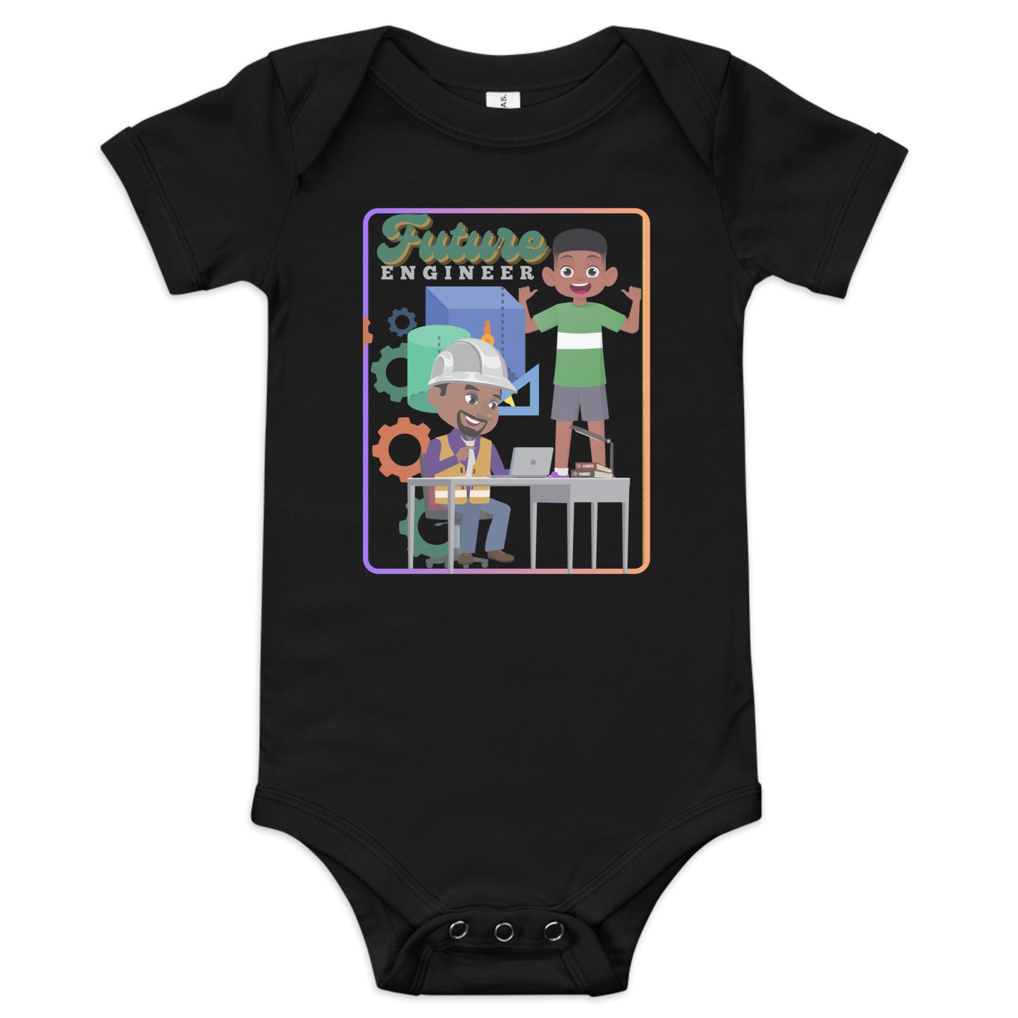Future Engineer Baby Short Sleeve Onesie for Boys