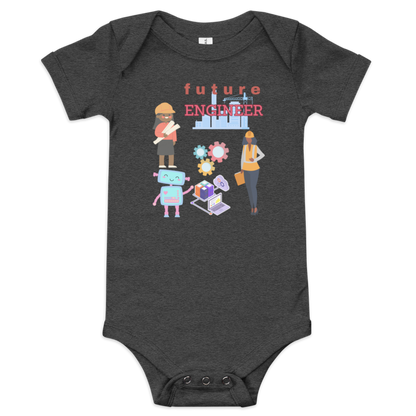 Future Engineer Baby Short Sleeve Onesie for Girls