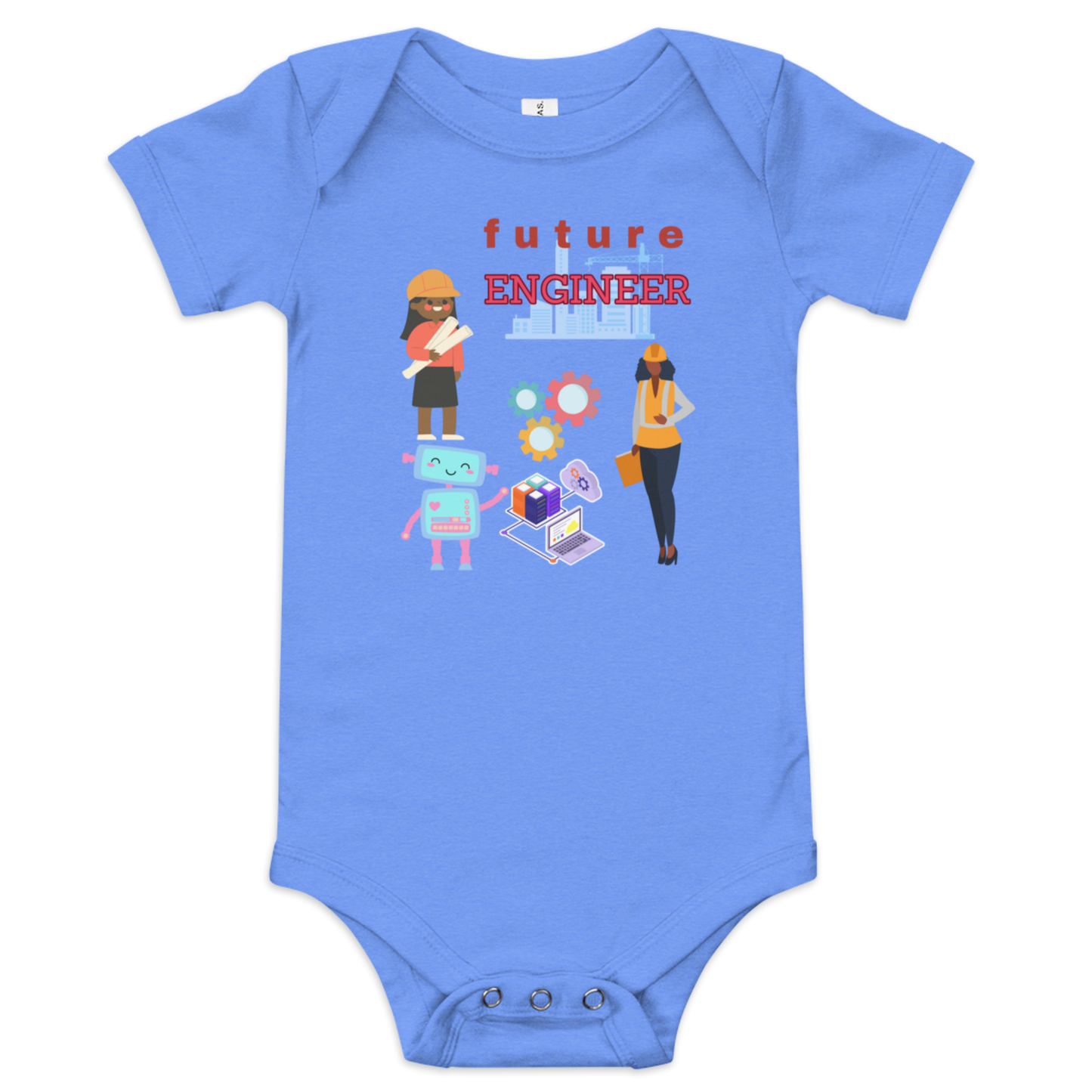 Future Engineer Baby Short Sleeve Onesie for Girls