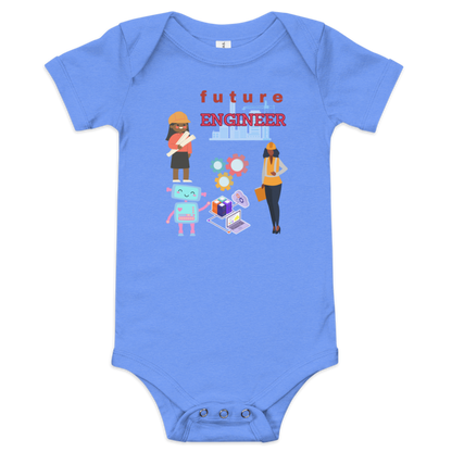 Future Engineer Baby Short Sleeve Onesie for Girls