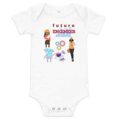 Future Engineer Baby Short Sleeve Onesie for Girls