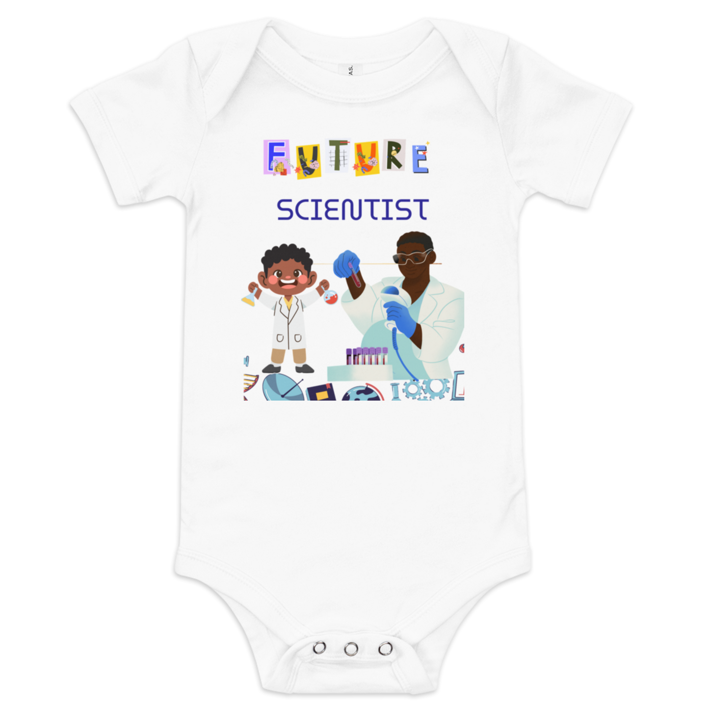 Future Scientist Baby Short Sleeve Onesie for Boys