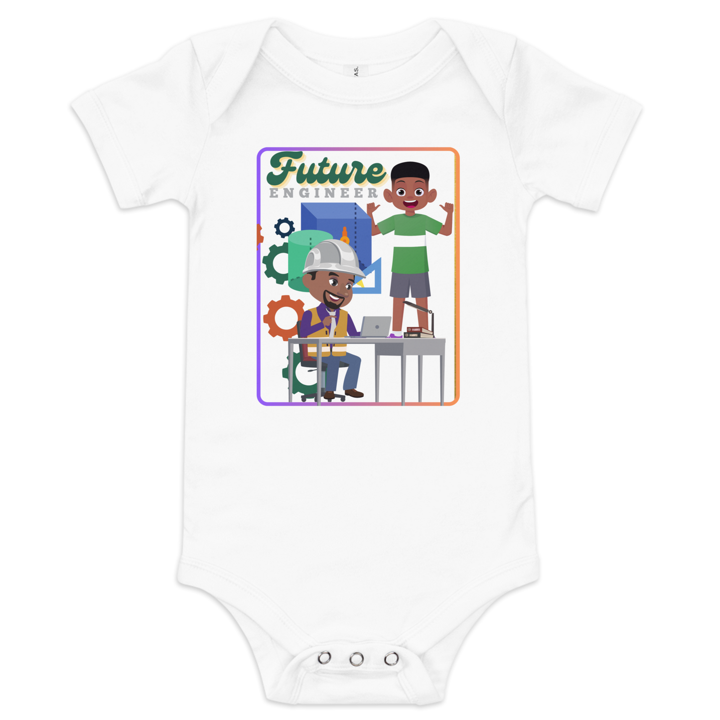 Future Engineer Baby Short Sleeve Onesie for Boys