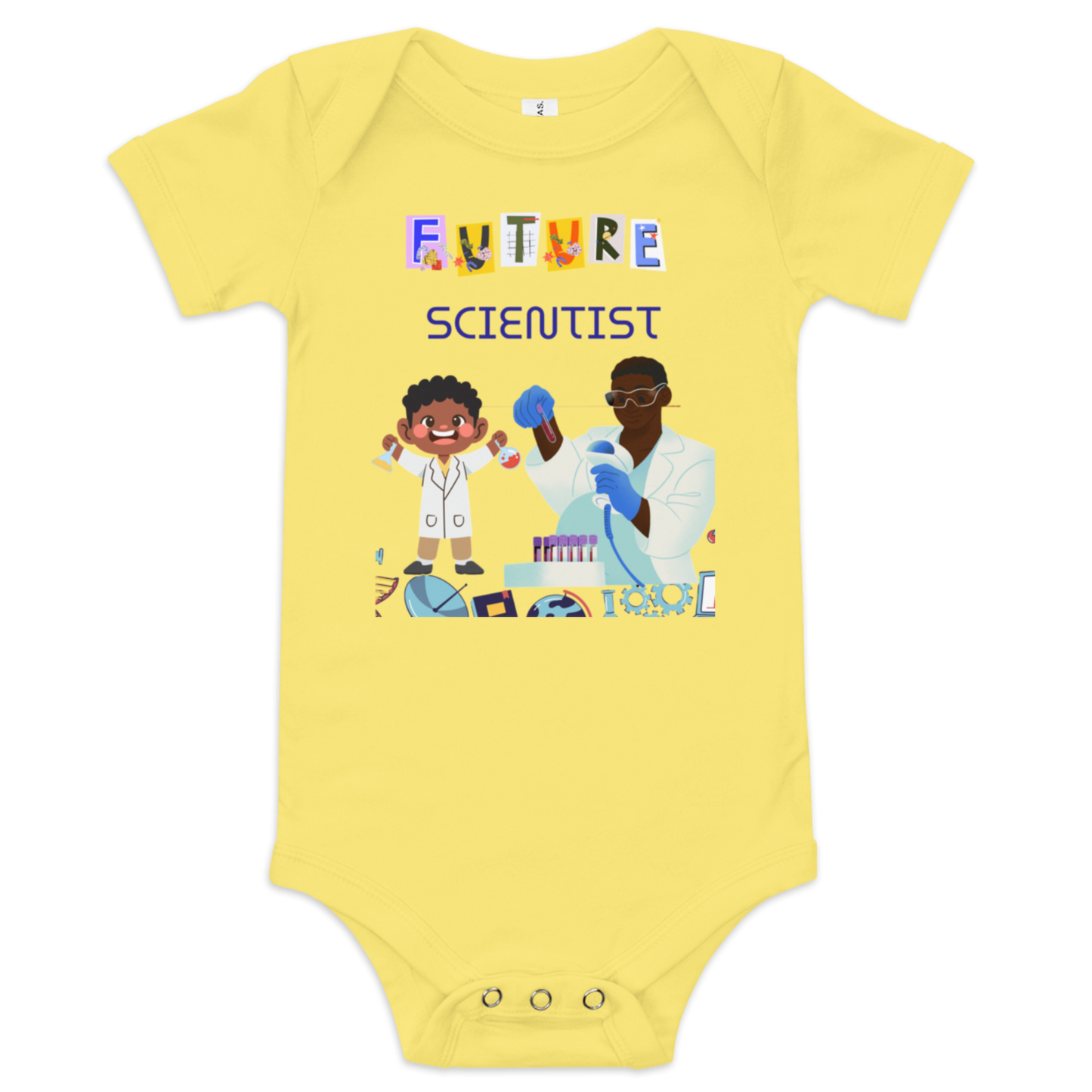 Future Scientist Baby Short Sleeve Onesie for Boys