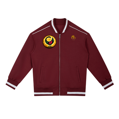 Sankofa Contrast Piping Zip Bomber Jacket