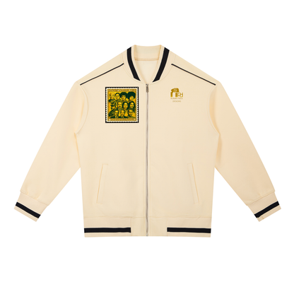 Icons of Heritage™ Contrast Piping Zip Unisex Bomber Jacket