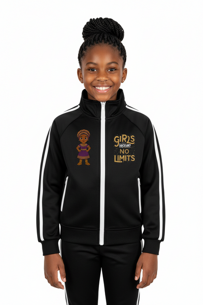 "Girls Have No Limits" Zip-Up Track Jacket