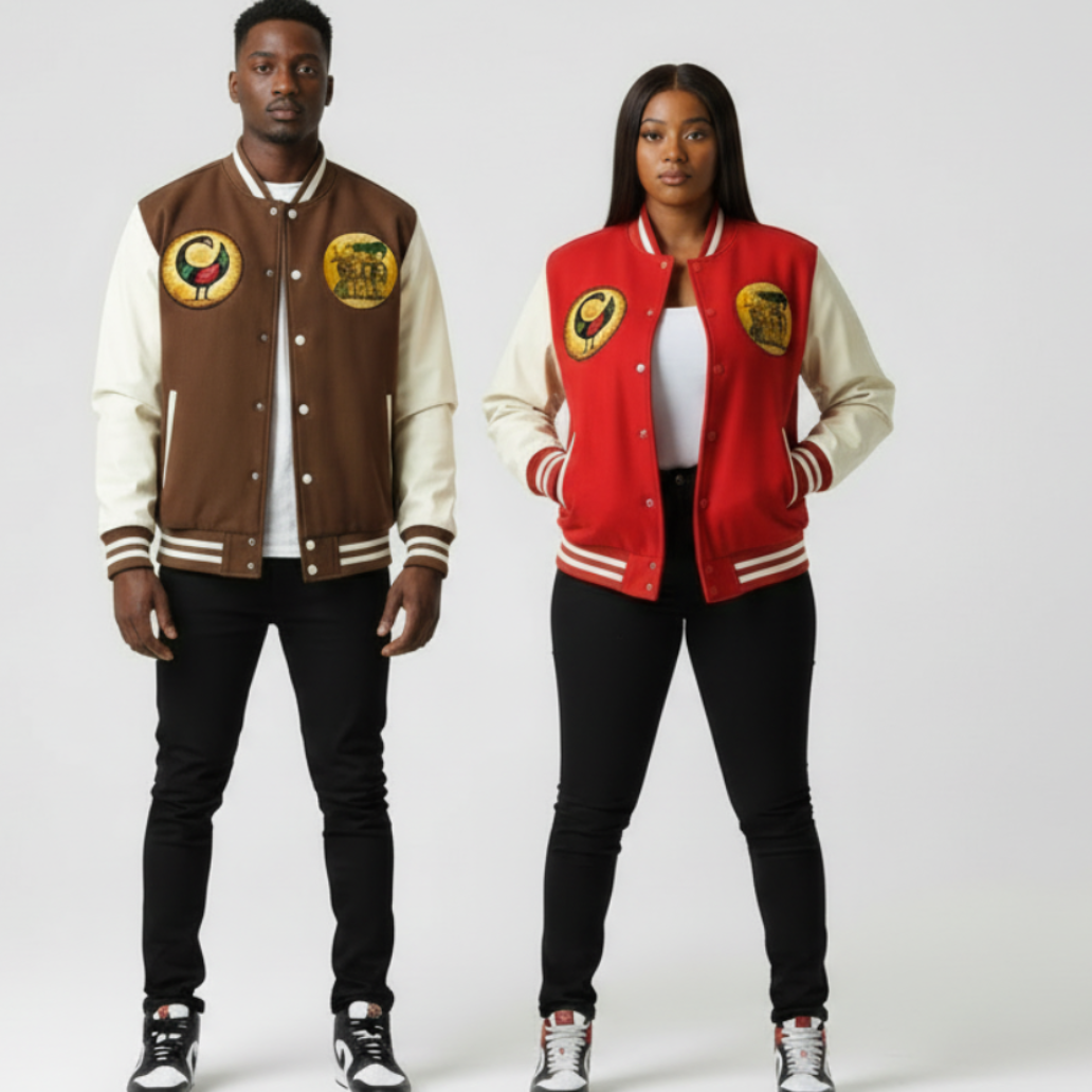 The Sankofa Heritage Unisex Varsity Jacket