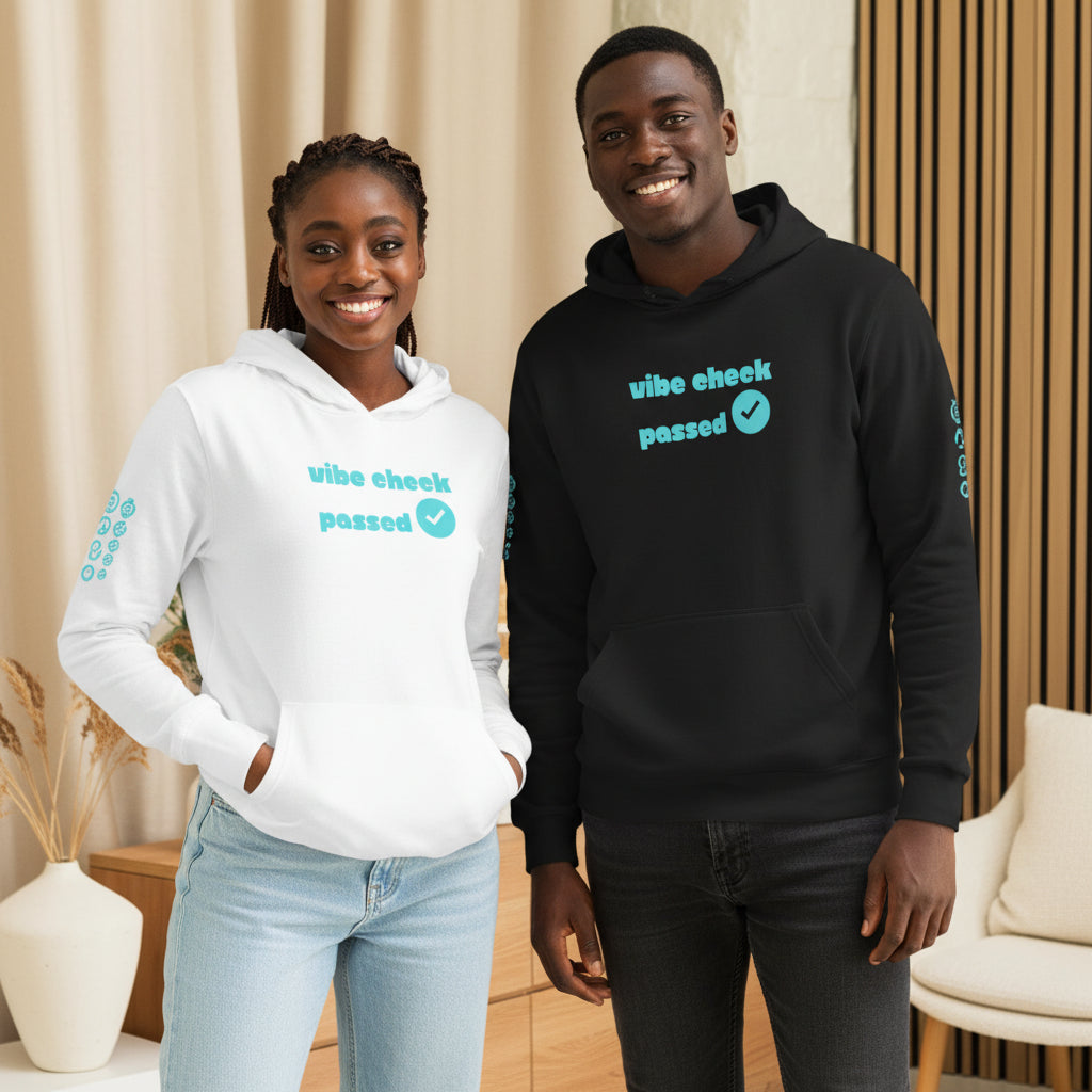 Check the Vibe Unisex Hooded Long Sleeve Tee
