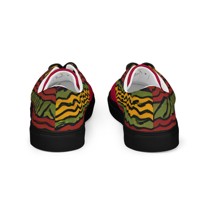 Tribal Lace-Up Canvas Shoes for Men