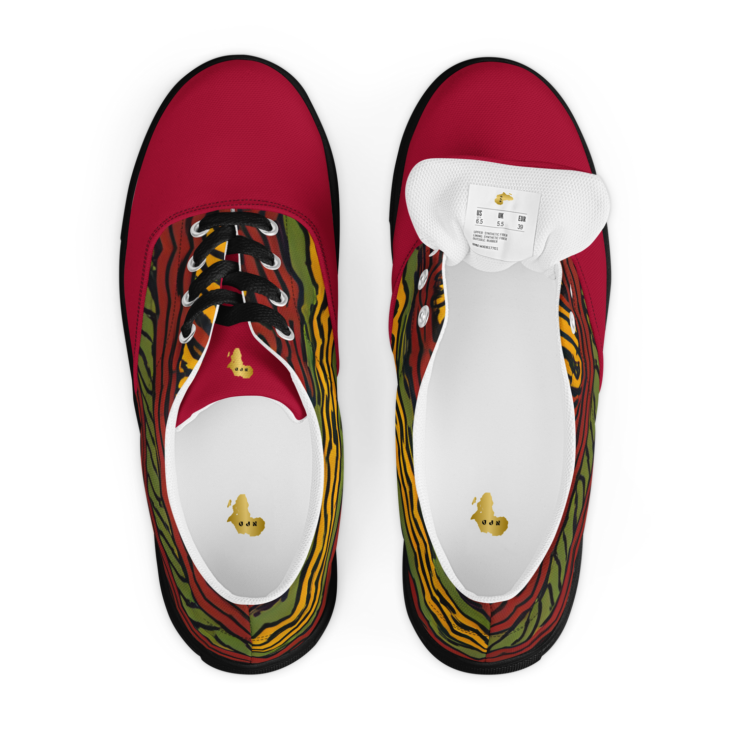 Tribal Lace-Up Canvas Shoes for Men