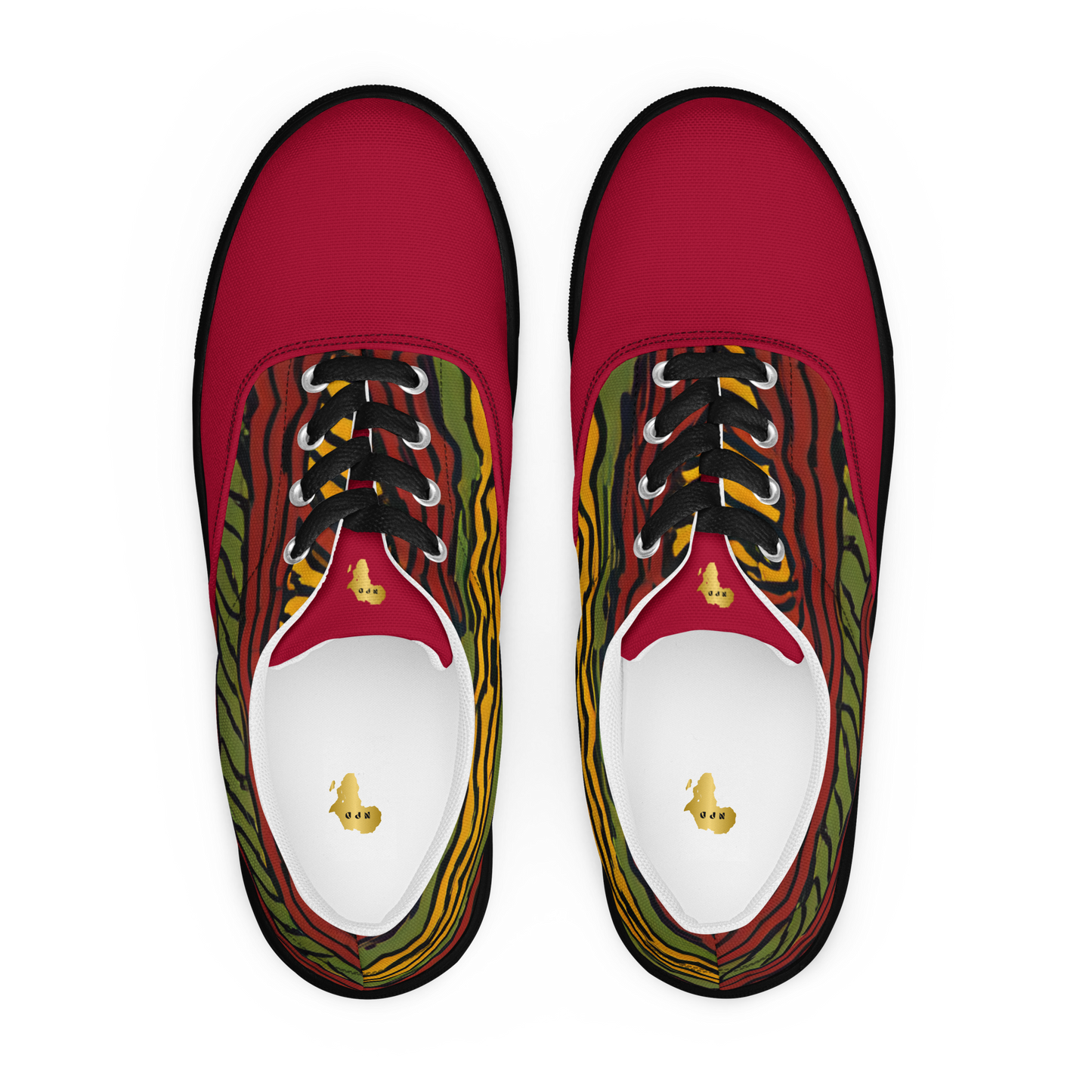 Tribal Lace-Up Canvas Shoes for Men