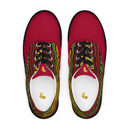Tribal Lace-Up Canvas Shoes for Men