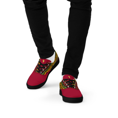 Tribal Lace-Up Canvas Shoes for Men