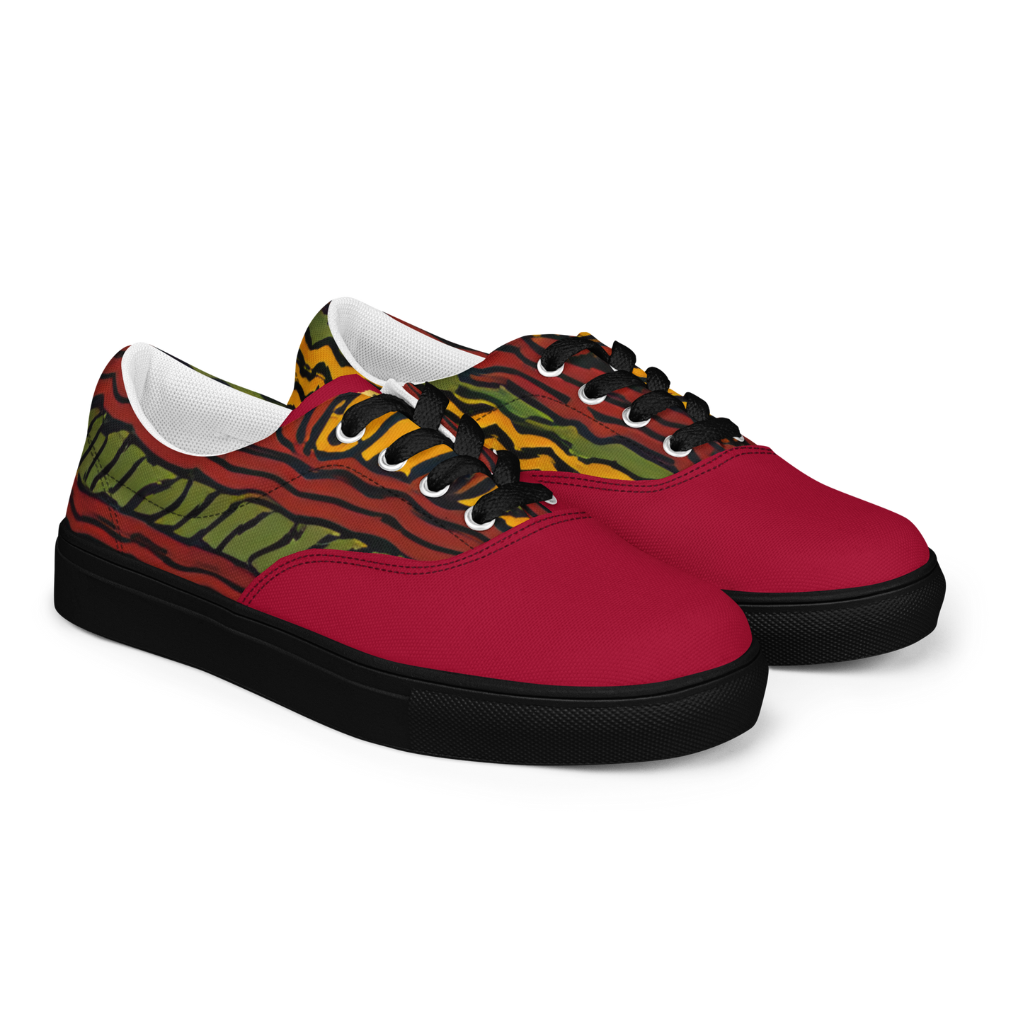 Tribal Lace-Up Canvas Shoes for Men