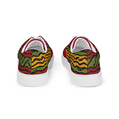 Tribal Lace-Up Canvas Shoes for Men