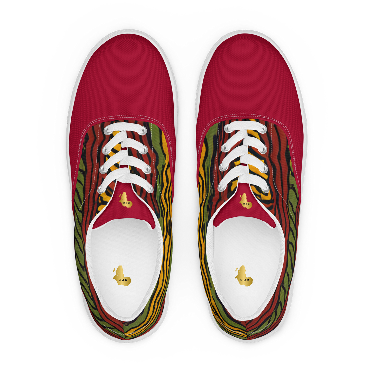 Tribal Lace-Up Canvas Shoes for Men