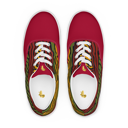 Tribal Lace-Up Canvas Shoes for Men