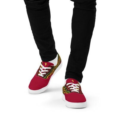 Tribal Lace-Up Canvas Shoes for Men