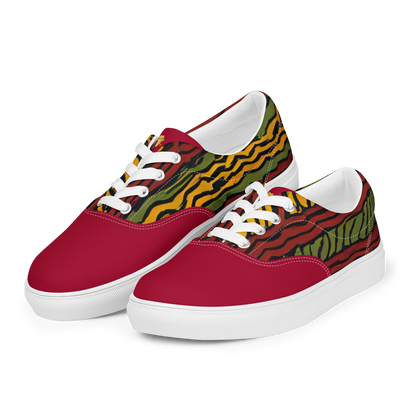 Tribal Lace-Up Canvas Shoes for Men