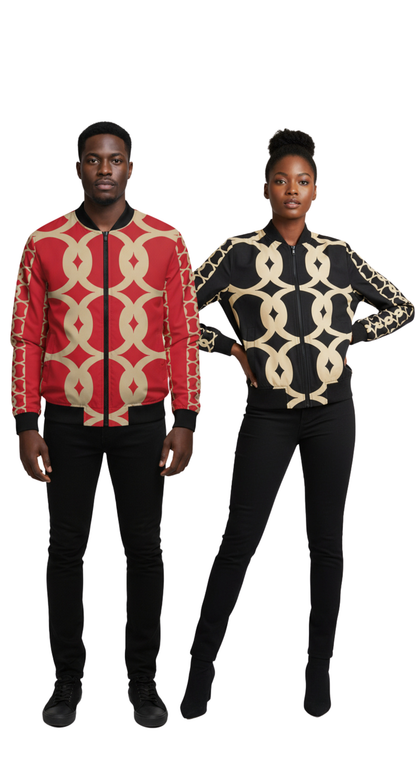 Culture Link Pattern Bomber Unisex Jacket