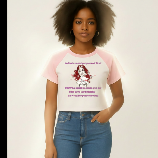 No Pain in Love Crop Top Tee for Women