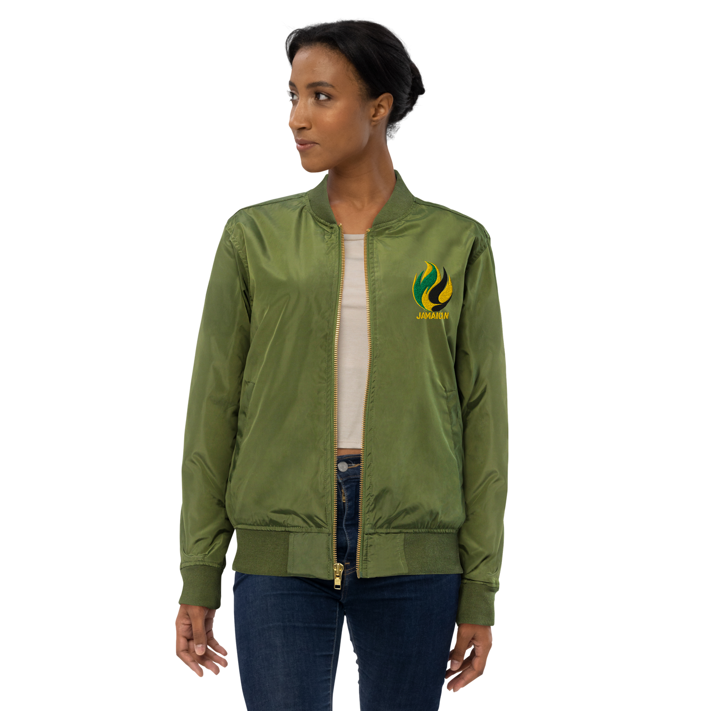 Jamaican Lit Unisex Bomber Jacket
