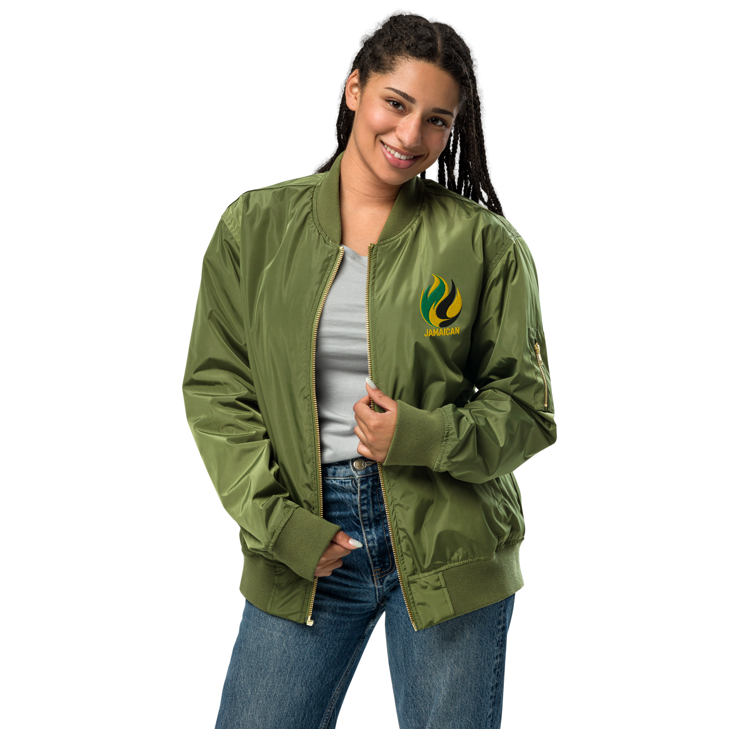 Jamaican Lit Unisex Bomber Jacket