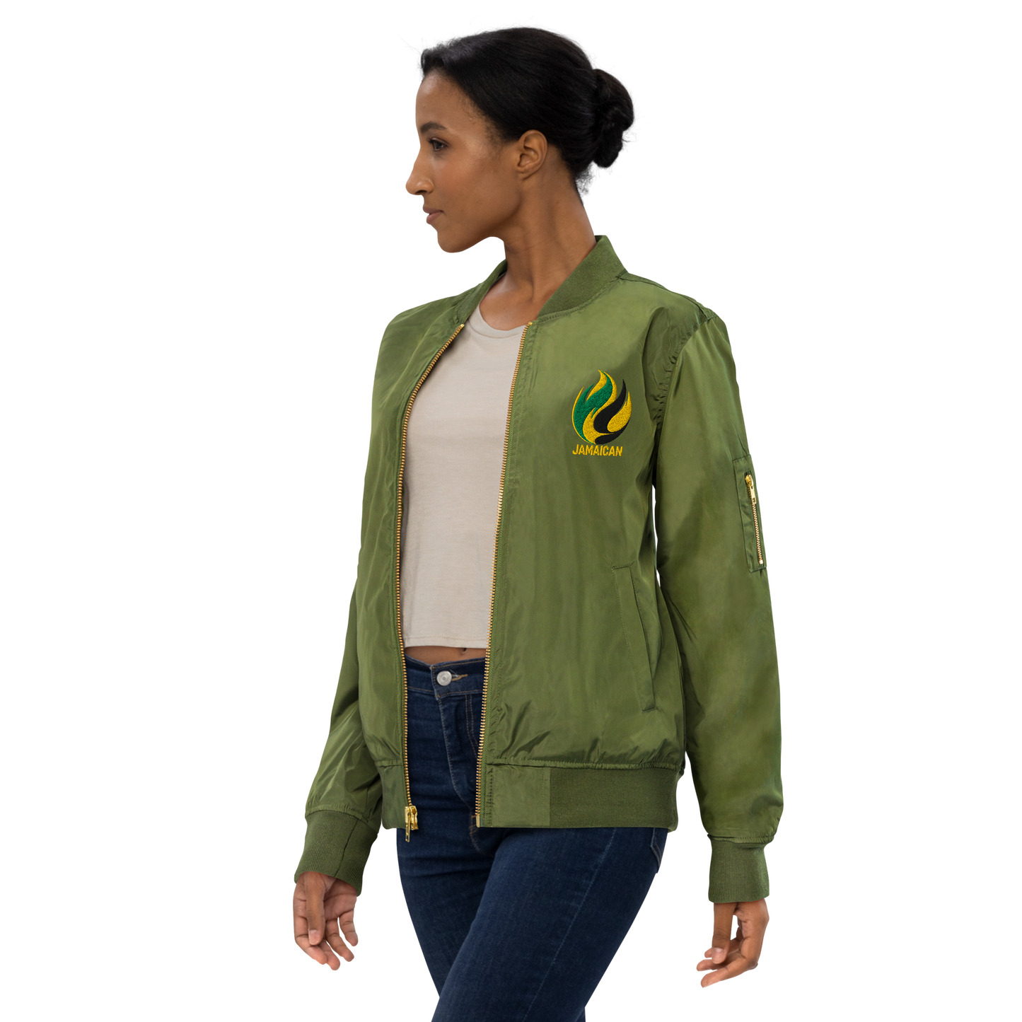 Jamaican Lit Unisex Bomber Jacket