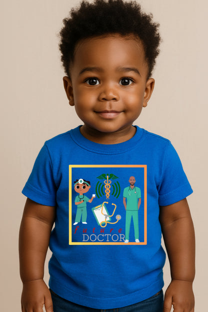 Future Doctor Short Sleeve Baby Jersey Tee for Boys