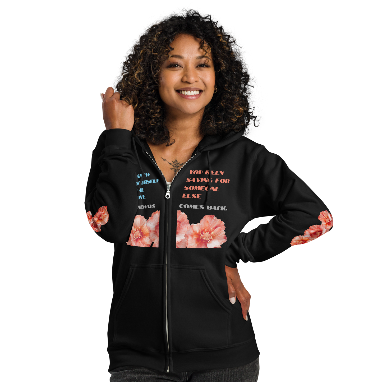 Self Love Zip Hoodie for Women