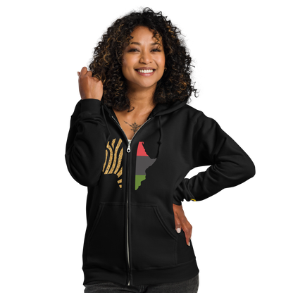 African Legacy Zip Unisex Hoodie