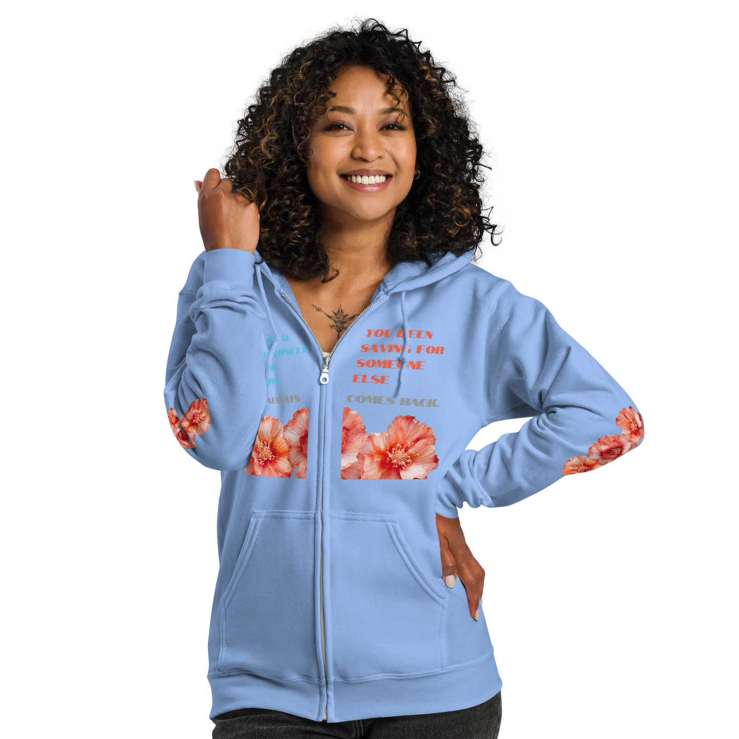 Self Love Zip Hoodie for Women