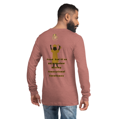 HBCU Proud Dad Long-Sleeve Tee – Celebrating Black Excellence (Dad)