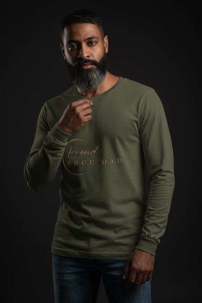 HBCU Proud Dad Long-Sleeve Tee – Celebrating Black Excellence (Dad)